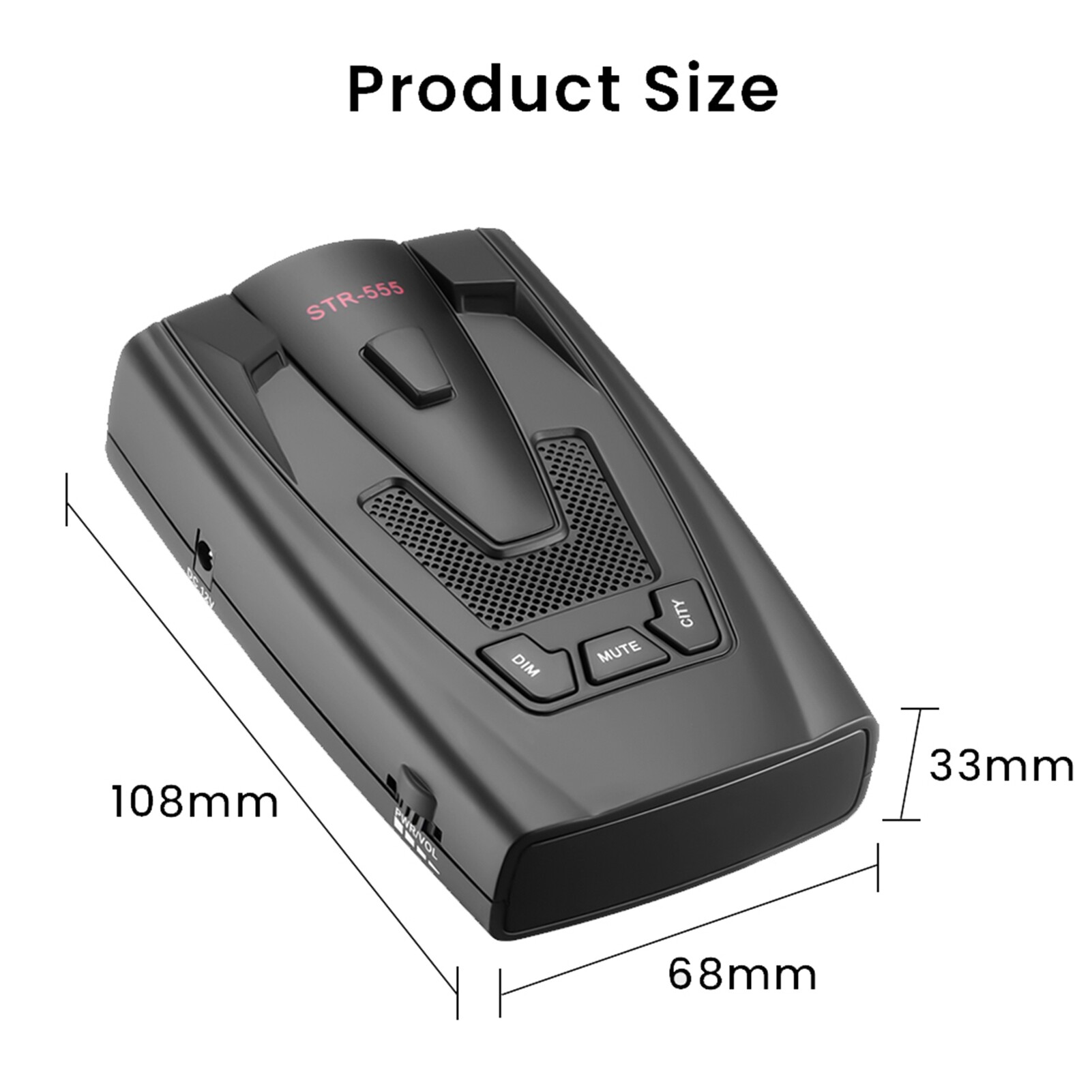 Radar Detector Full Frequency Detection Automotive Speed Alarm System Radar Detector with Red Light Camera Warning for Car
