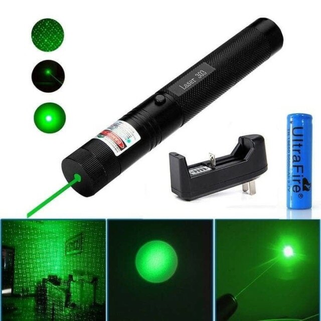 Powerful Laser Pointer Pen Green Light High Power Lazer Torch Flashlight Light with A Starry Head Rechargeable Battery Harga  21 Ringgit*Penghantaran Percuma