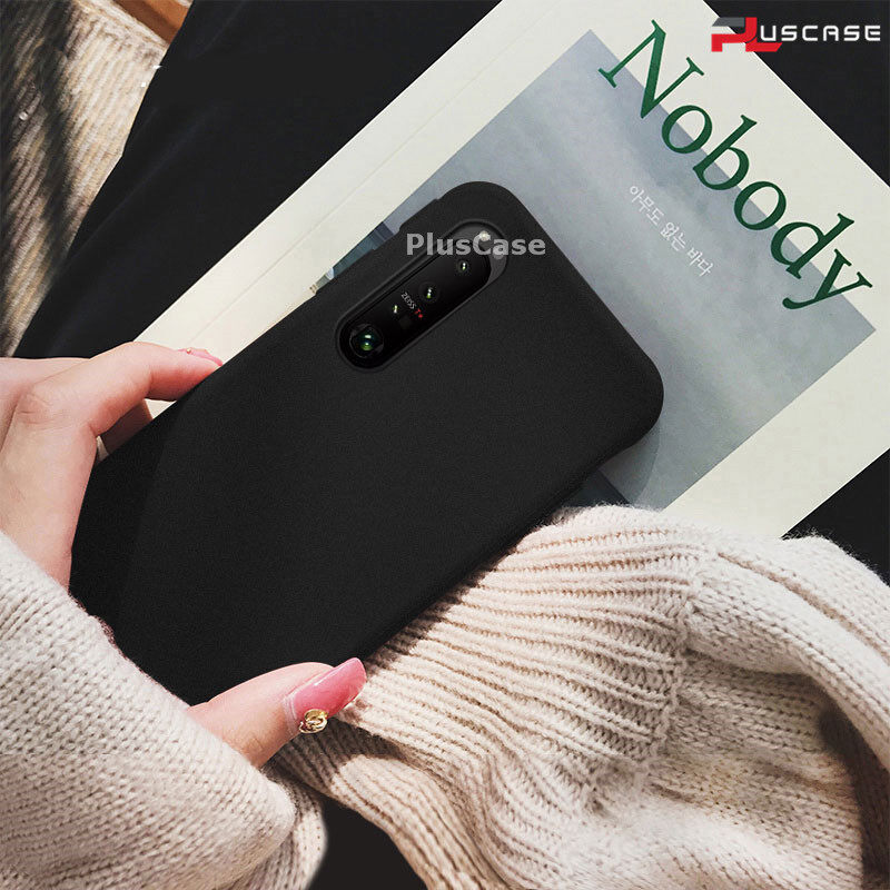 PlusCase for Sony Xperia 5 III II Soft Ultra Thin Matte Sandstone Case Protective Phone Back Slim Casing Cover