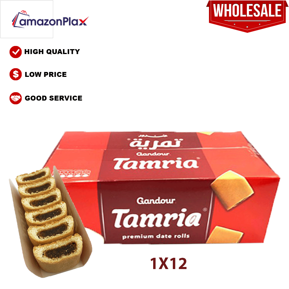 Ghandour Tamria Premium Dates Roll's 12 Packsx76.5g غندور تمرية بسكويت