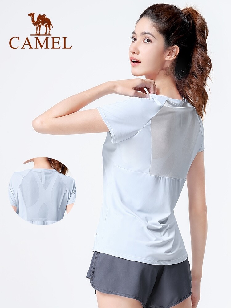 Camel sports women's lightweight t-shirt thin short sleeve running T-shirt quick dry clothes
