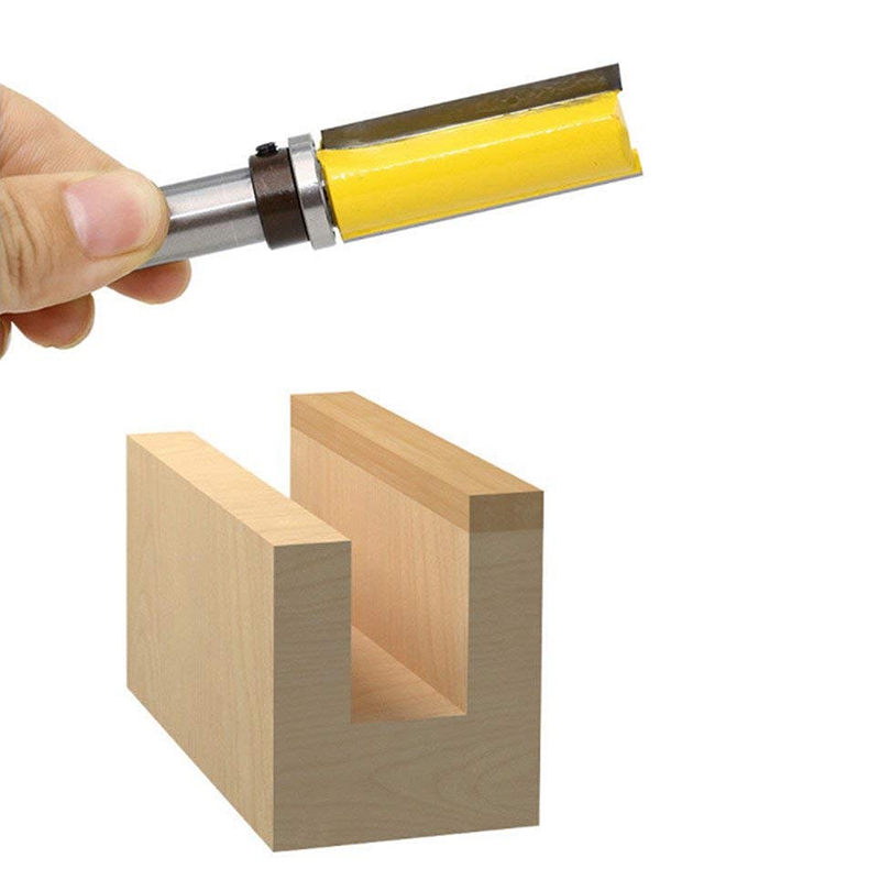 Flush Router Guide Straight Straight Flush Trim Router Bit Set With 1/4Inch Shank Bit Cutter Top ...