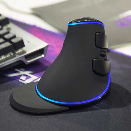 ขายดี Delux M618 PLUS เมาส์แนวตั้งไร้สาย ERGONOMIC เมาส์ไร้สายเมาส์สำหรับเล่นเกมส์