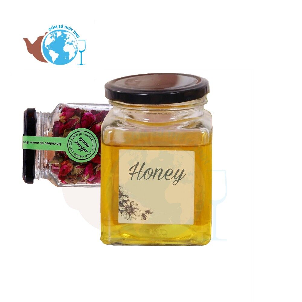 [HCM]Hũ Thủy Tinh Vuông 280ML Đựng Thực Phẩm
