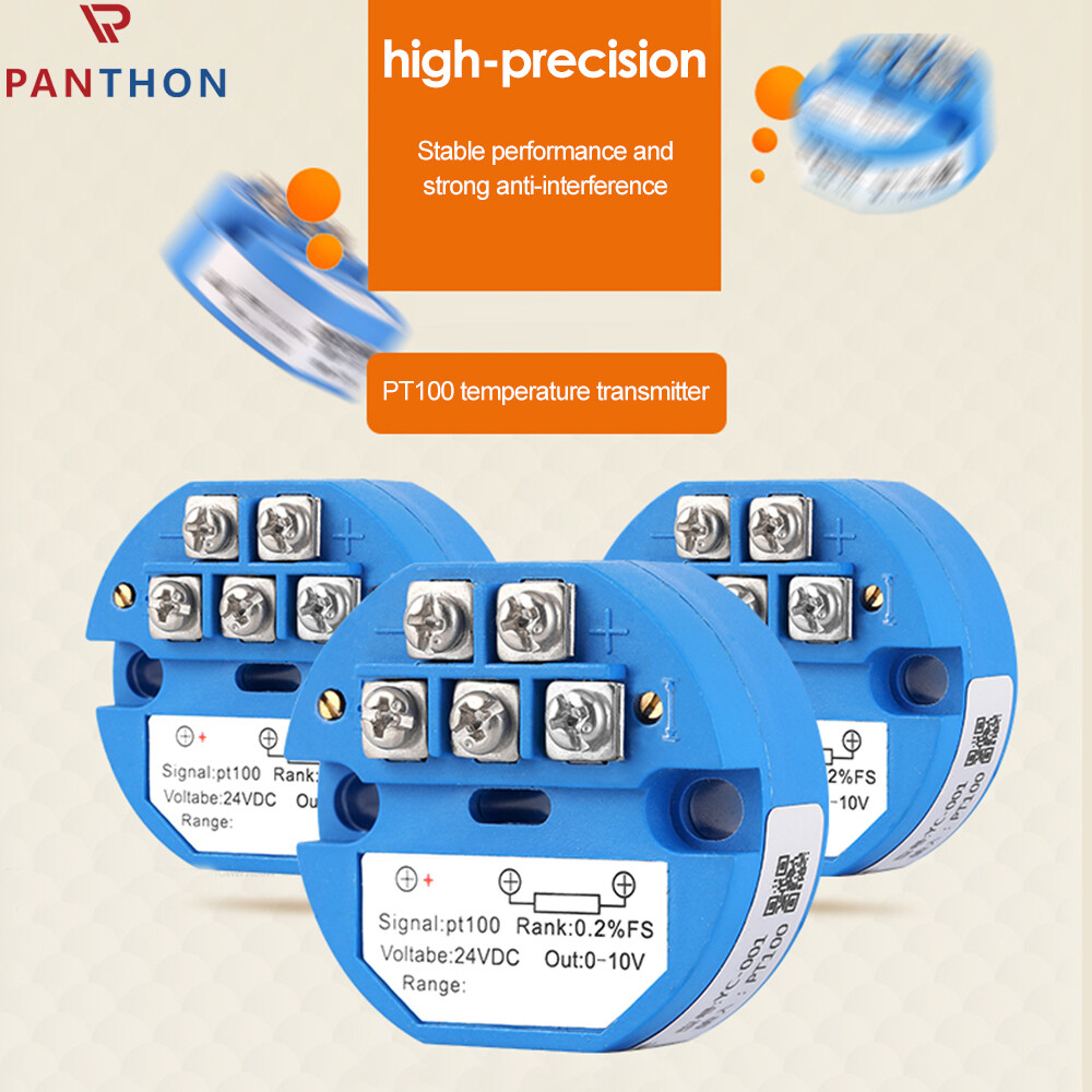 PANTHON PT100 Temperature Sensor Temperature Transmitter Isolated Detector Module -40~ 120 Degree -4-20MA 24V