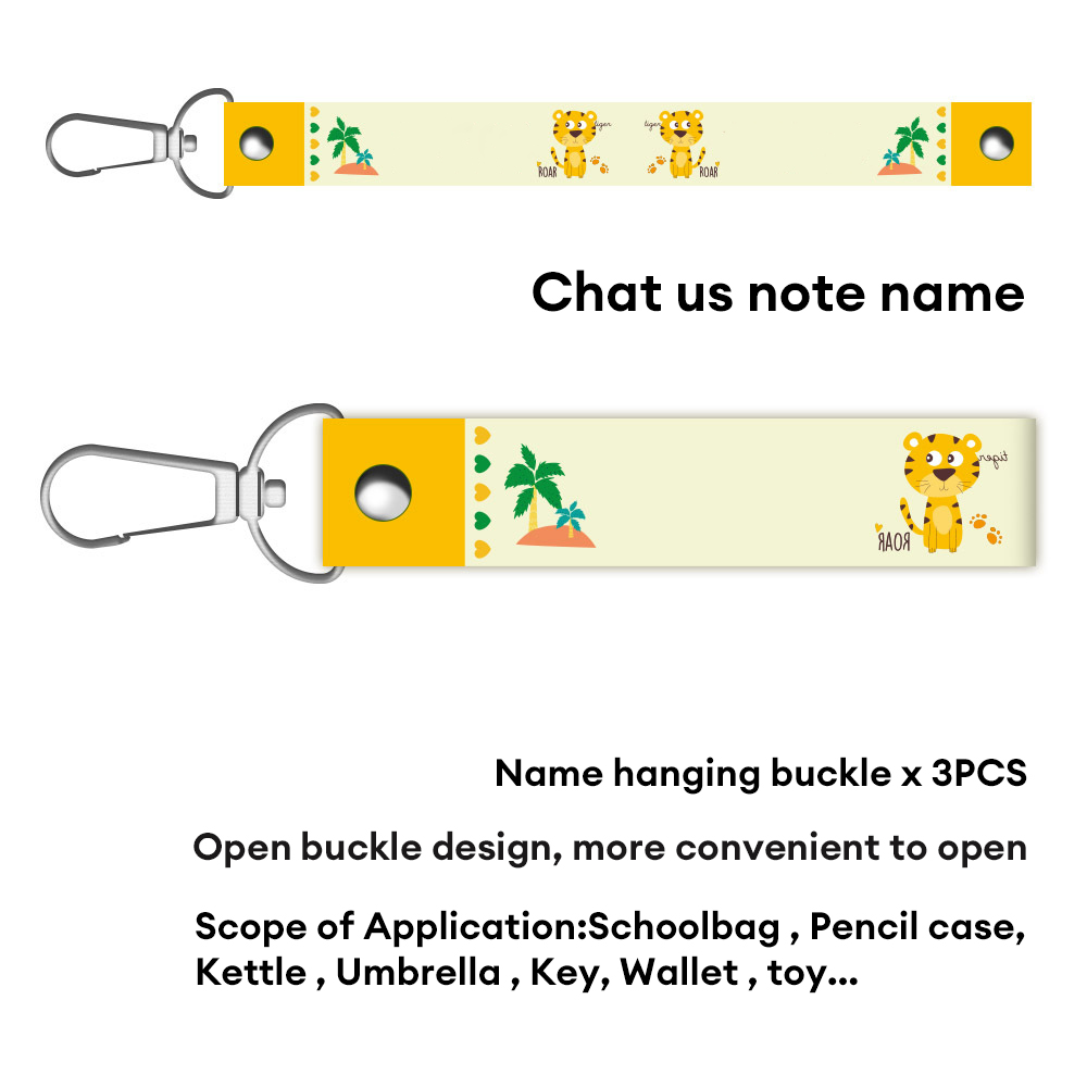 WEFILM Kids Customizable Name Labels Keychain for Identification for Child Bags Clothing and All Personal Items