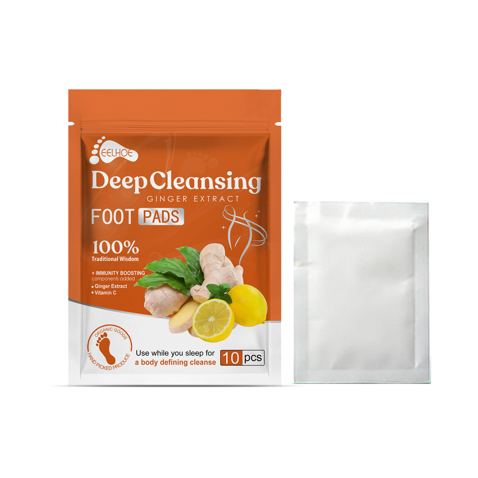 Eelhoe Ginger Detox Foot Patches Pads Relieve Physical Mental Pressure