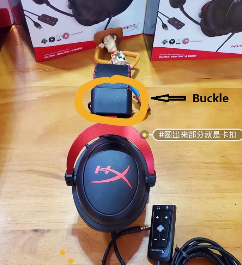 Vành đệm đội qua đầu thay thế nhựa bản lề khóa cho kingstone HyperX Alpha S đám mây II Tai nghe chơi game Miếng đệm tai Headband linh kiện sửa chữa Miếng đệm tai earmuffs