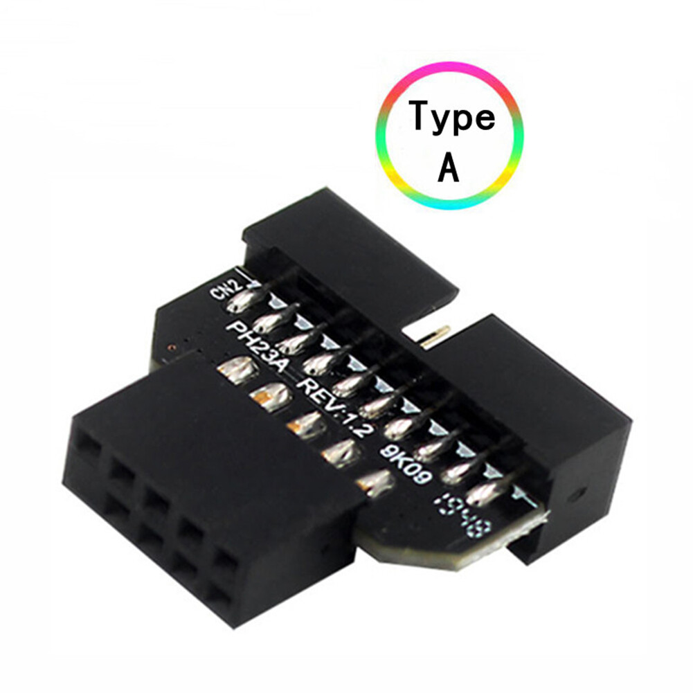 USB 3.0 20-Pin to USB 2.0 9-Pin Adapter Front Panel Converter for Motherboard Computer Accessories