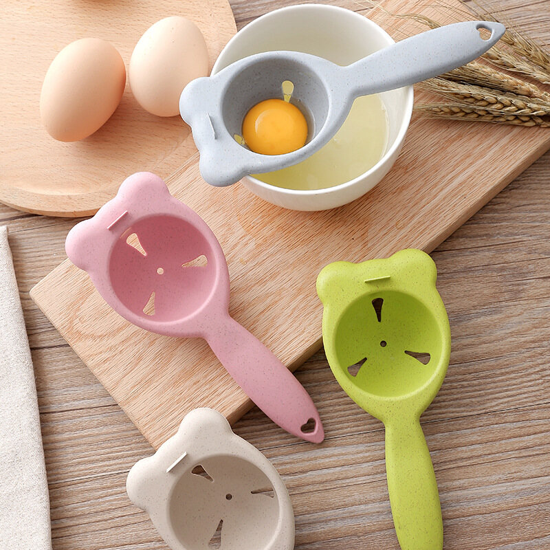 Houseeker Egg Yolk White Separator Wheat Straw Eggs Filter Baking Cooking Accessories