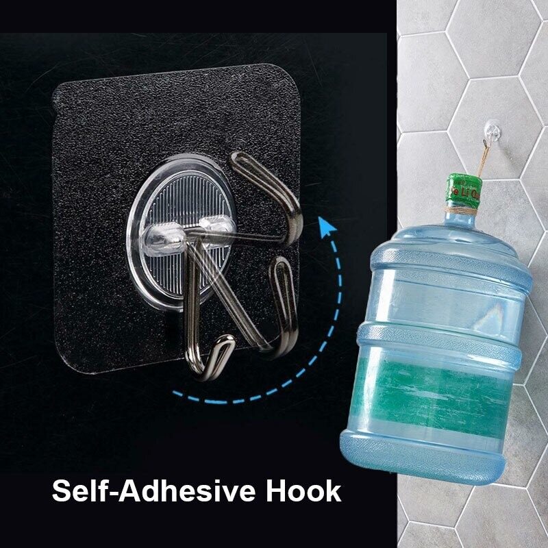 10 cái trong suốt móc gắn tường liền mạch không thấm nước móc chắc chắn chịu lực phụ kiện phòng tắm nhà bếp