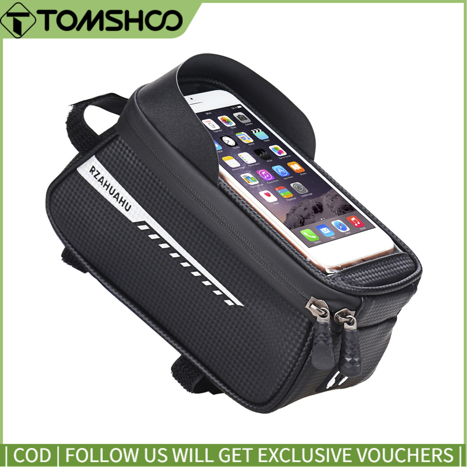LIXADA Waterproof Bicycle Phone Mount Bags Front Frame Top Tube Bag with Touchscreen Phone Holder Case Cycling Bag Bike Tool Storage Bag Pack
