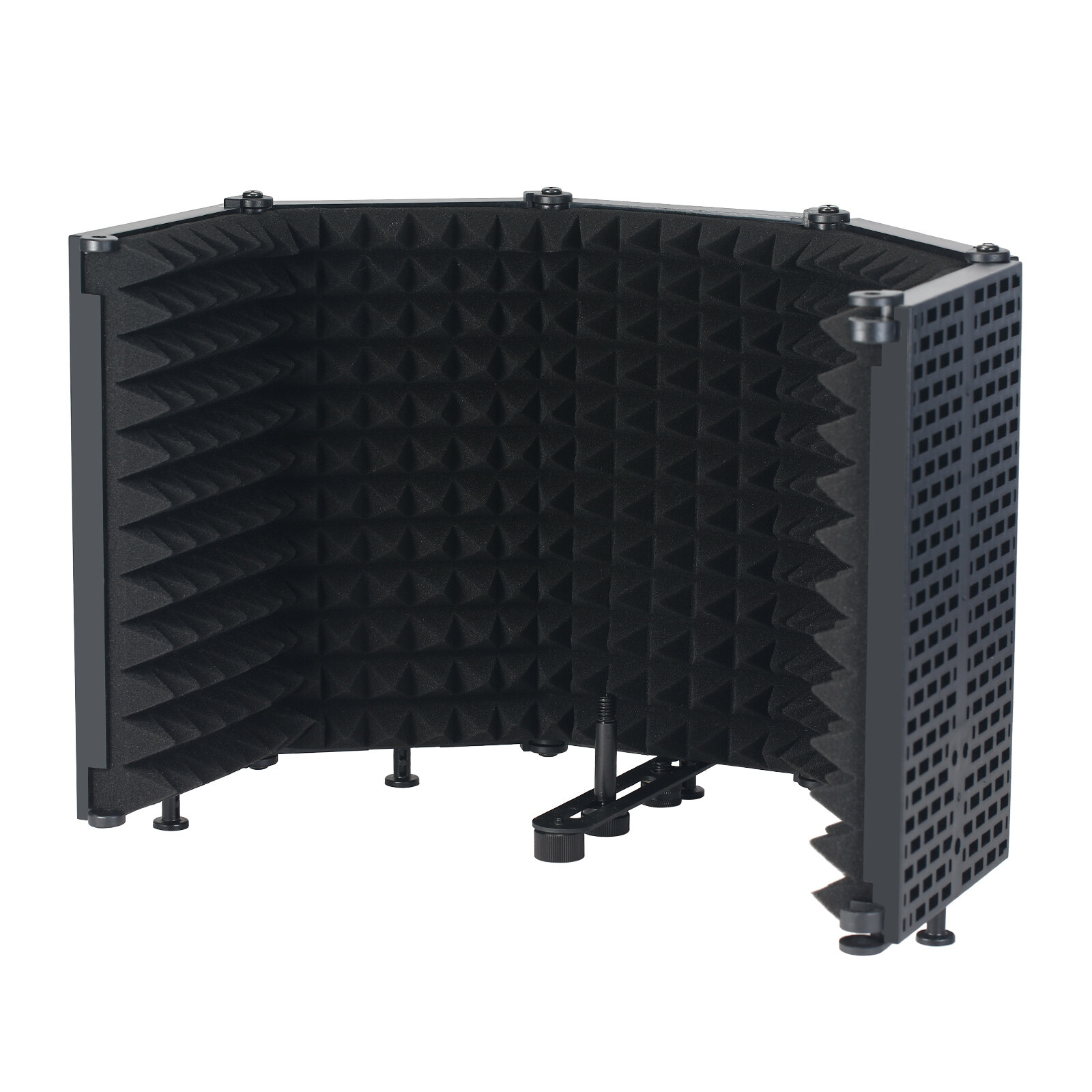 BO YIN Microphone Isolation Shield 5-Panel Wind Screen for Recording Studio Foldable High-Density Absorbing Sponge
