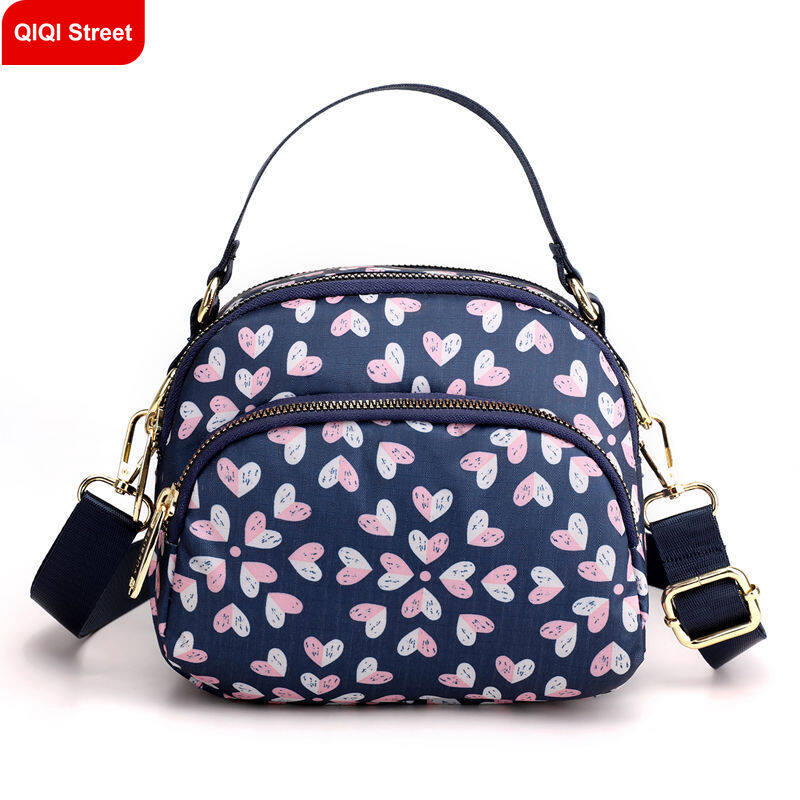3 layer messenger bag small bag shoulder bag women's waterproof nylon cloth foreign style ladies small bag mobile phone bag coin purse