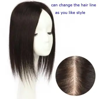 Hair Wig Pad Black 14 14cm Cover White Hair Wig Piece Large Hair