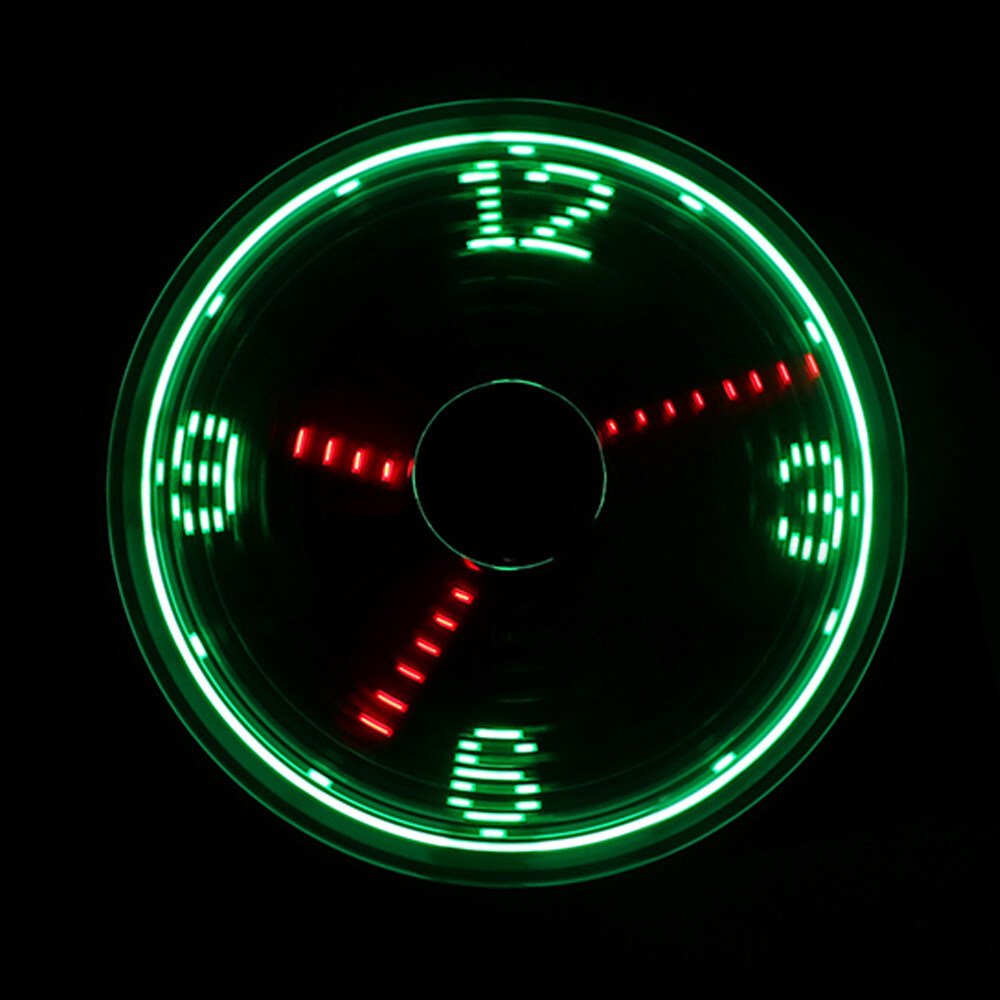 Đèn Quạt LED USB Có Thể Điều Chỉnh Đồng Hồ Thời Gian Mini Đồng Hồ Để Bàn Đèn Ngủ Hiển Thị Thời Gian Tiện Ích Đồng Hồ Dạ Quang Mùa Hè