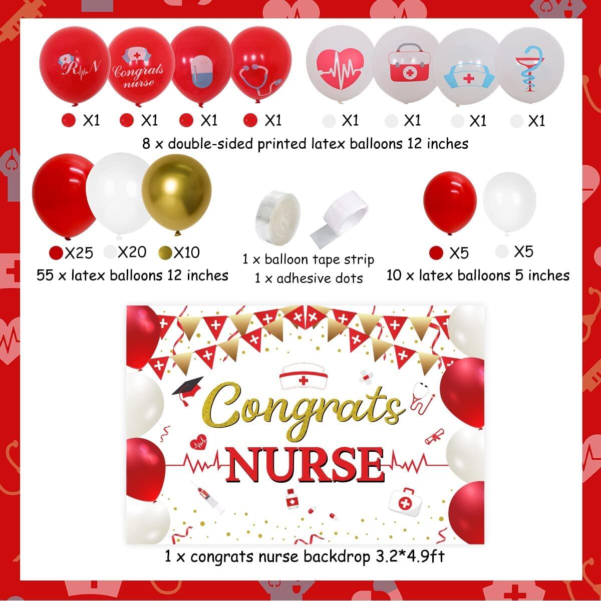 CHEEREVEAL Nurse Graduation Party Decorations 2022 Nursing Balloon