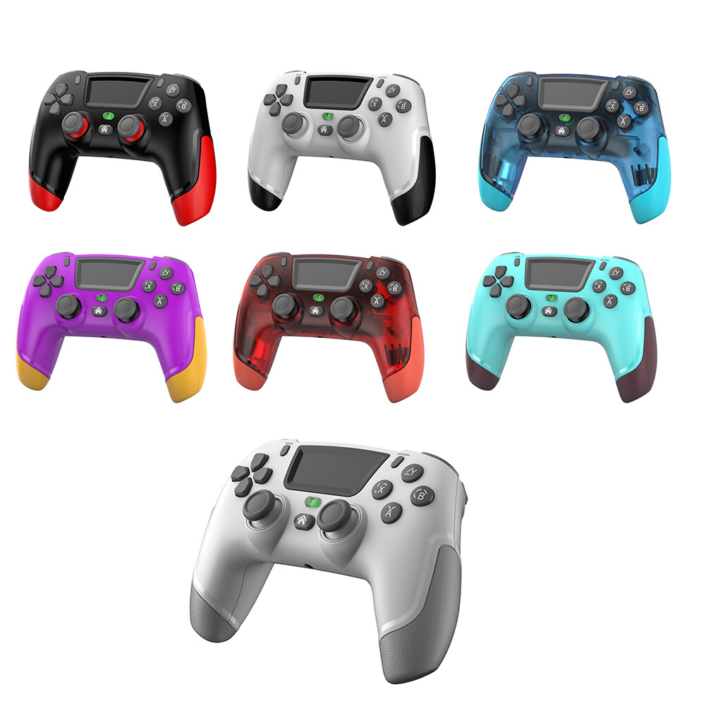 Bluetooth-compatible Game Controllers Gamepads Dual Motor Vibration Gamepad Controller 360 Degree Game Controller Joystick Anti Slip for PS4 NS Switch