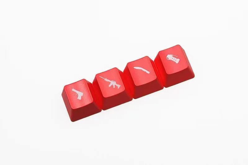 New wasd arrow gaming keycaps oem backlit gamer abs 4 key personality black red keycap for csgo mx switch mechanical keyboard