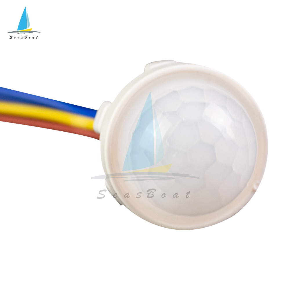 【Seasboat】 AC110-240V /DC12-24V Automatic Sensor Light Switch LED Human Motion Sensor Infrared Motion Sensor Detection