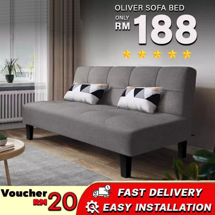 GUERRA Multifunctional Sofa Bed 3Seater Leather Lounge Sofa Bed Office