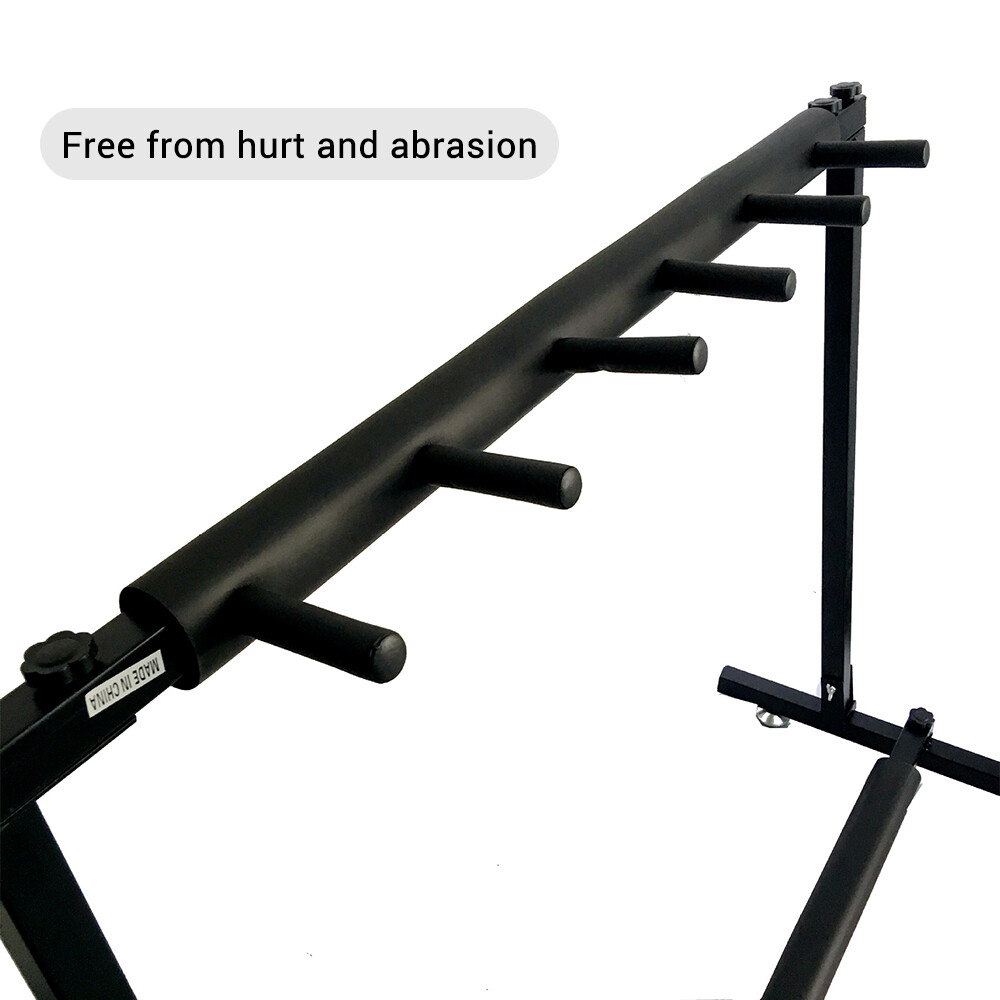 Multi Guitar Stand 5 Holder Foldable Universal Display Rack Portable Black for Classical Acoustic, Electric, Bass Guitar