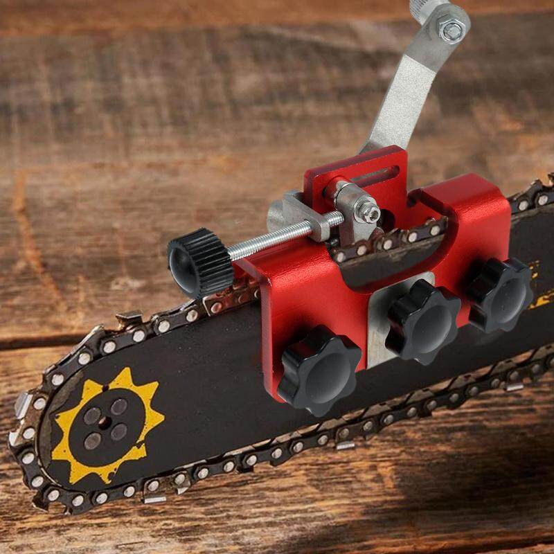 Chainsaw Chain Sharpening Jig Metal Hand-Crank Fast Portable Precision Chainsaw Sharpener Tool Kit Chainsaw Sharpener Portable Chain Saw Sharpener ILADA