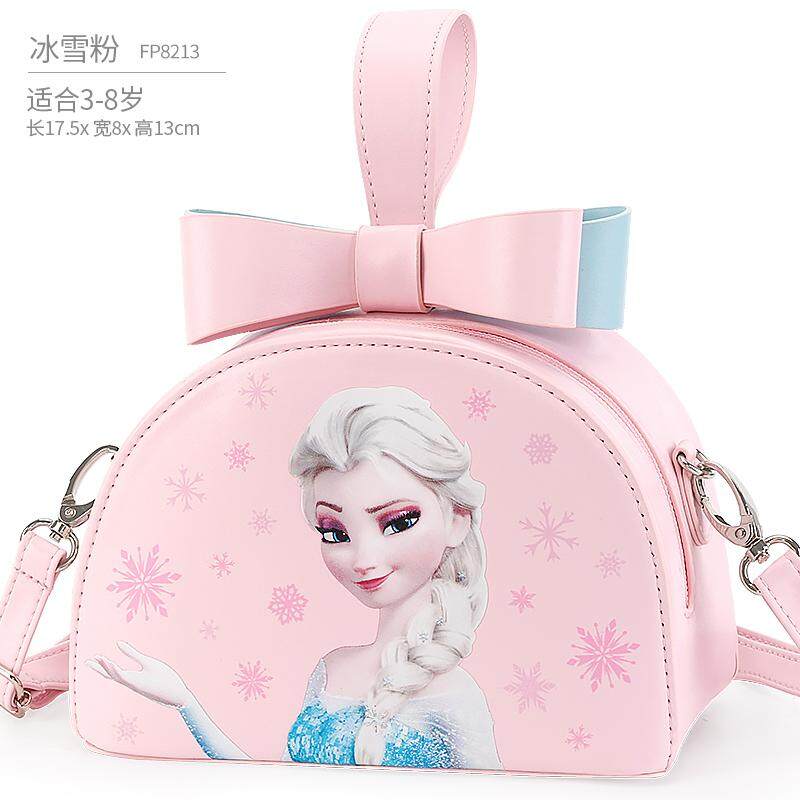 2019 New Hot Original Genuine Frozen Snow Ice Princess kids Fashion bag Sofia Children Toy pink blue bag Satchel handbag single shoulder bag girl Birthday gift