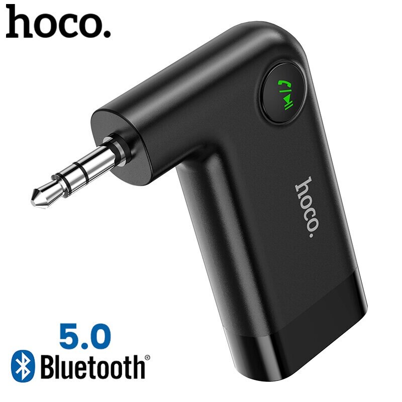 HOCO E53 Bluetooth Receiver Wireless Bluetooth 5.0 Car Adapter Portable Wireless Audio Adapter 3.5mm Aux with Microphone For Car/Audio