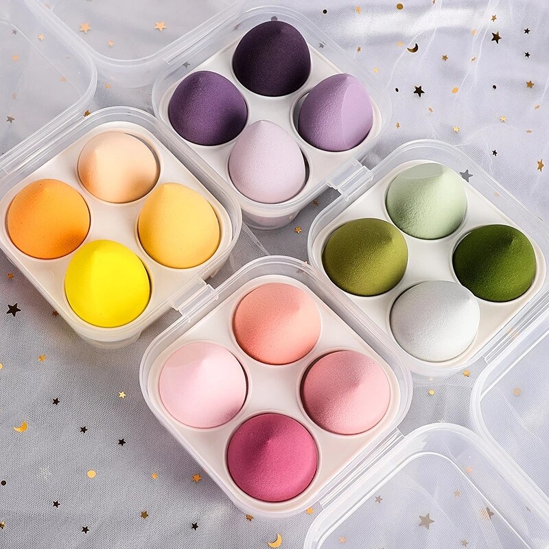 Set 3/ 4 mút trang điểm tán phấn nền hoàn hảo tiện lợi-INTL