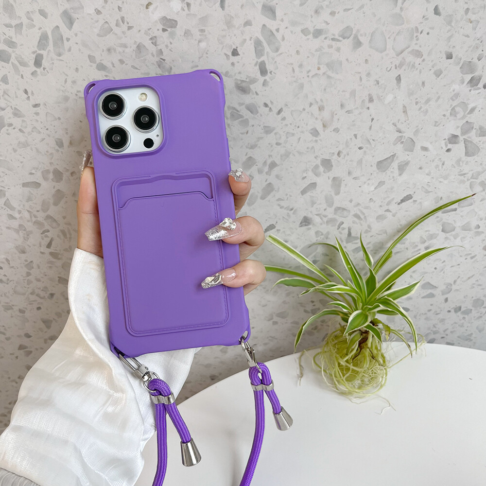 Ốp Điện Thoại Silicon Dây Đeo Cổ Cho iPhone, Ốp Lưng Kim Cương Lấp Lánh Cho iPhone 6 7 8 Plus SE 2020 iPhone XR XS MAX Iphone 11 Pro Max