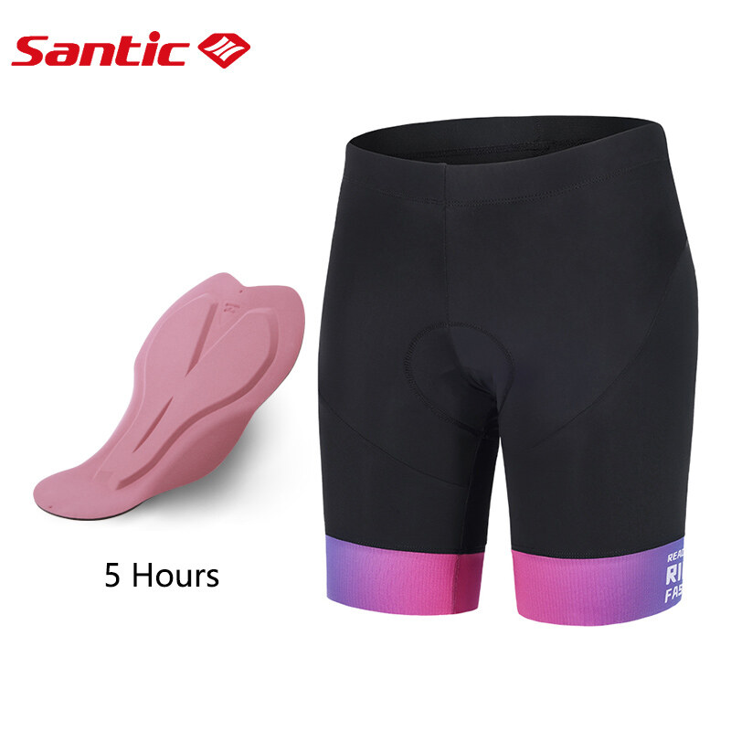Santic Cycling Shorts Women 4D Padding Road Bike Shorts Anti-slip Powerband Breathable Quick-dry KL2C05153