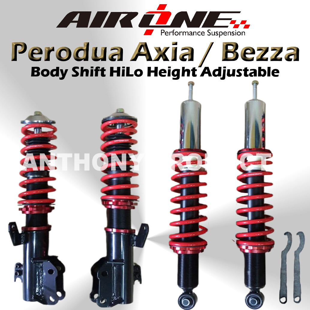 Perodua Axia / Bezza Body shift high low adjustable shock absorber ...