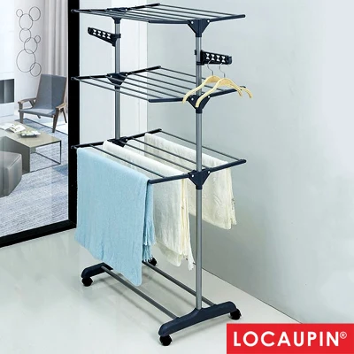 LazChoice Locaupin 3Layer Foldable Drying Rack Laundry Hanger 3 Tier Clothes Drying Racks