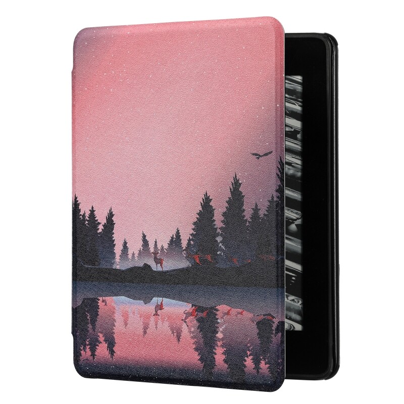 for Smart E-Reader for Case Foldable PU Leather Back Cover for w/ Auto Wake Sleep Function for Kinde Paperwhite 5 2021 1