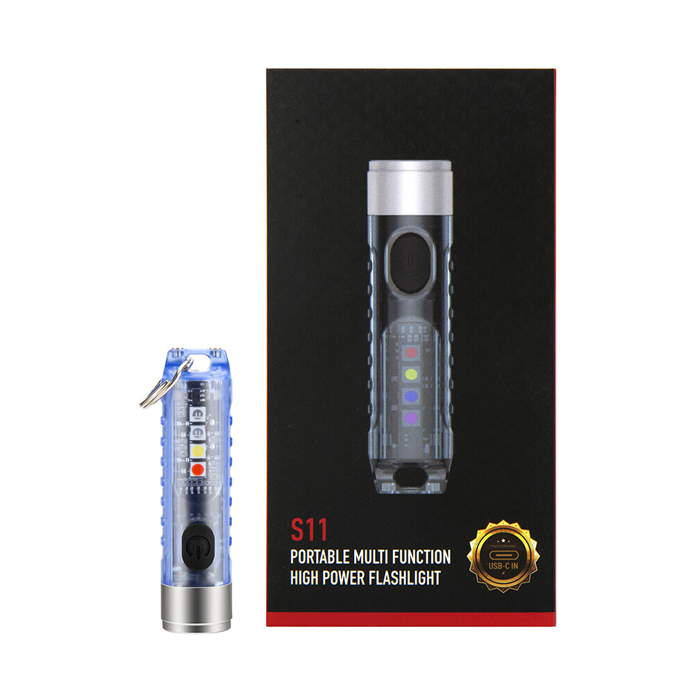 SST20 LED Keychain Flashlight Lighting 400LM Waterproof Mini Pocket Torch