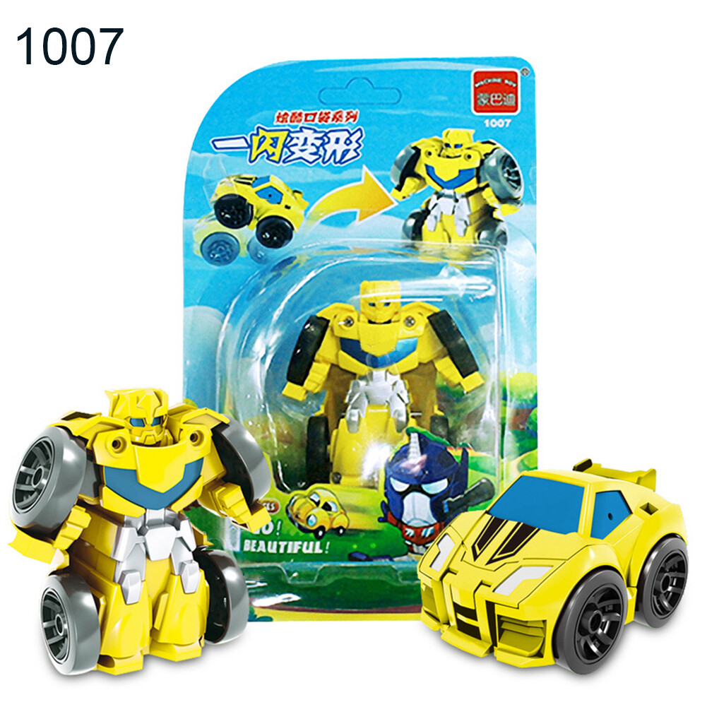 Robot Xe Hơi Biến Hình Mini, Mô Hình Xe Tải Quán Tính Biến Đổi Tương Tác Bé Đồ Chơi