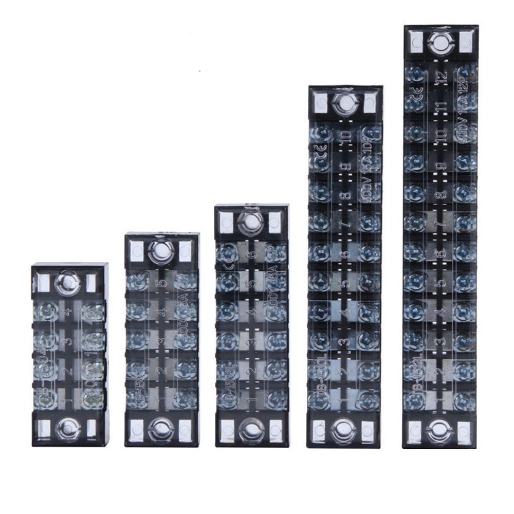 Wire Connector Dual Row 12 Positions Barrier Strip Block Terminal Plastic Electrical Connector Terminal Screw Terminal Block