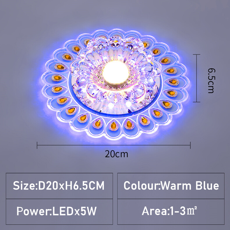 2022 Modern LED Crystal Ceiling Lights For Hallway Living Room Lamp Bedroom Kitchen Warm white/Colorful 3W&5W LED Ceiling Lamp