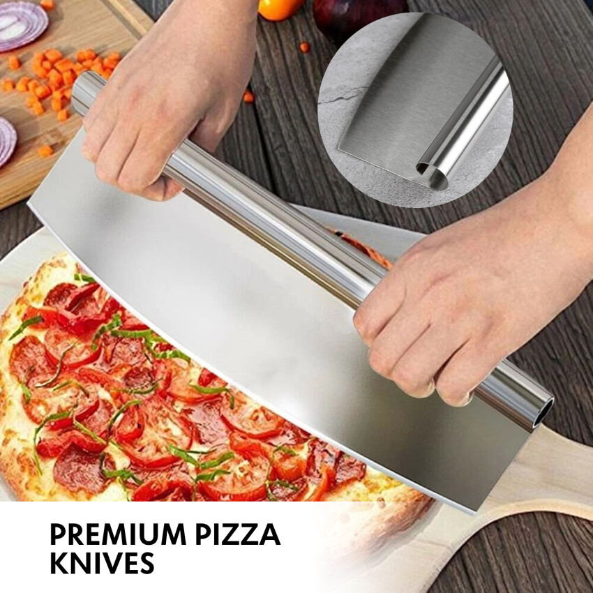 Stainless Steel Pizza Cutter Pizza Divider and Cutter Pastry Dough Dough Cutter Kitchen Pie Waffle Cookie Dough Tool