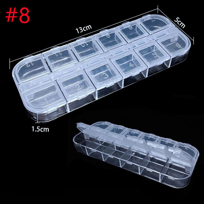 Transparent Plastic Storage Jewelry Box Compartment Container for DIY Beads Earring Box Jewelry Rectangle Case