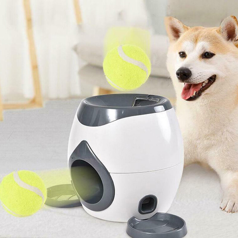 Jettingbuy Dog Cho Ăn Chậm Đồ Chơi Bóng Tennis Ném Thực Phẩm Máy Thưởng Lấy Đồ Chơi Huấn Luyện
