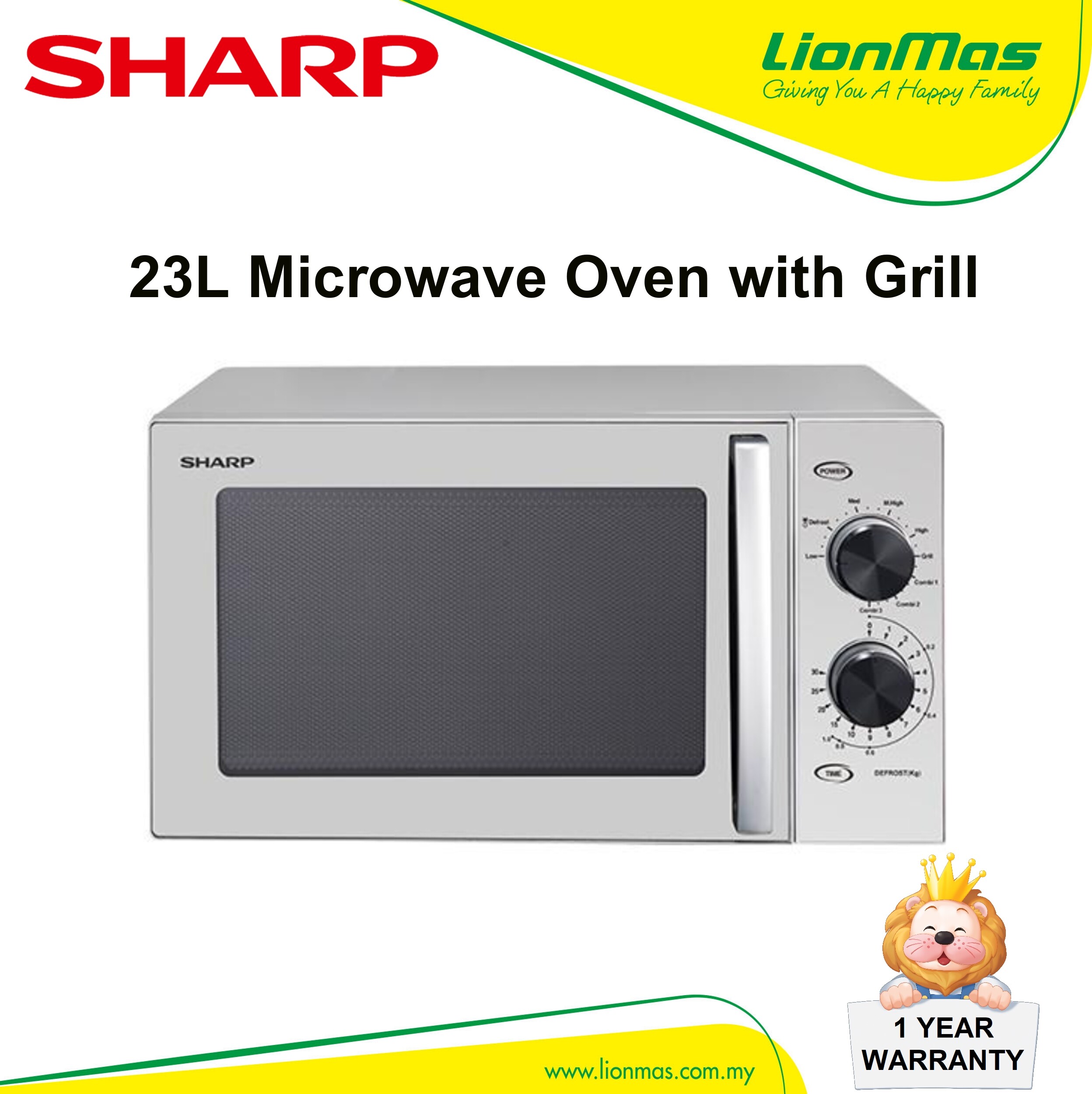 Sharp 23L Microwave Oven with Grill R639ES Lazada