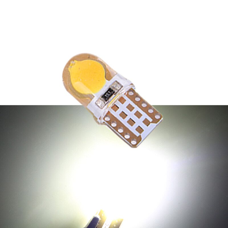 10x RED Car Auto T10 194 168 W5W COB 8SMD LED CANBUS Silica License Light Bulbs