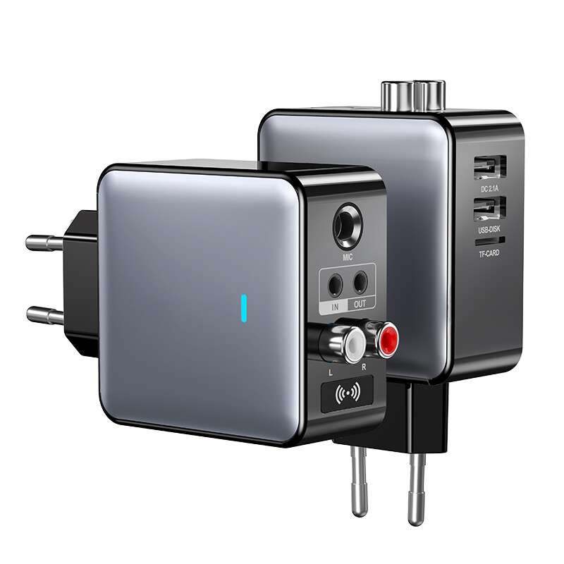 Bluetooth adapter 5.3 wireless audio receiver transmitter 2-in-1 microphone singing lossless