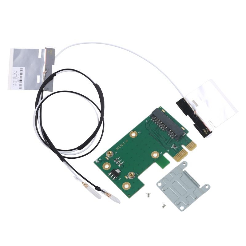 Wireless wifi network card mini pci-e to pci-e 1x desktop adapter + 2 antennas