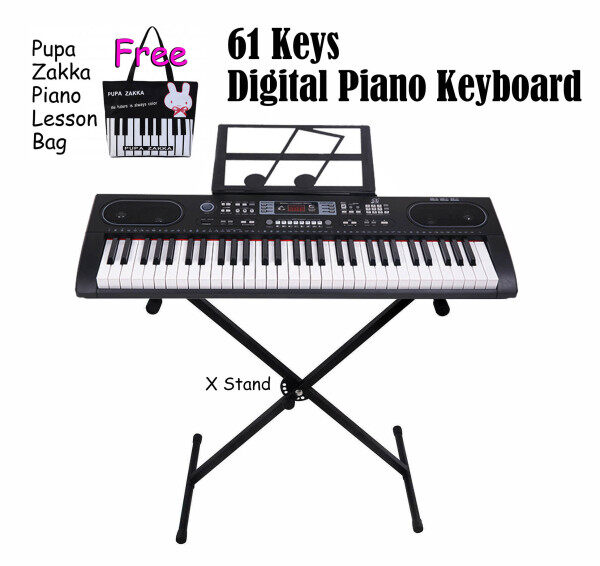 61 Keys Piano Keyboard Digital Piano Electronic Piano Free Piano Lesson Bag Sustain Function Home Practice Suitable Adults Kids Multifunction MQ-6133 Malaysia