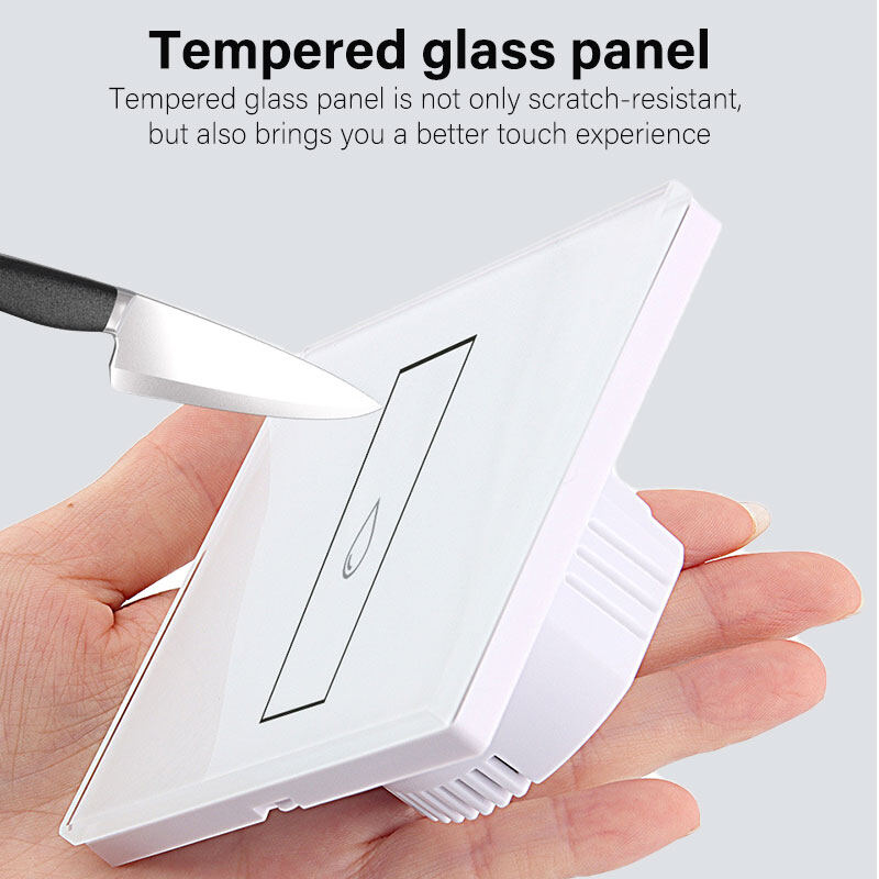 Elesky TUYA 20A Water Heater Switch Smart Wifi Touch Wall Switch Timing Remote Control Work With Goog le Home And Alexa EU/US