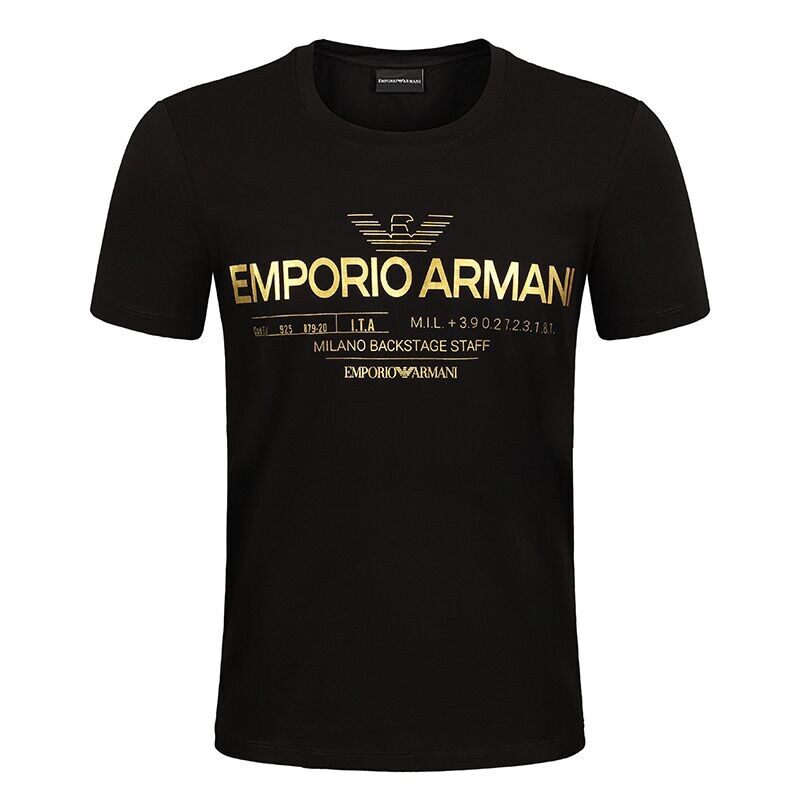 Spot goods Factory Outlet Emporio Armani EA Printed Logo Lycra Cotton T  Shirt Casual Regular Men #7029 | Lazada PH