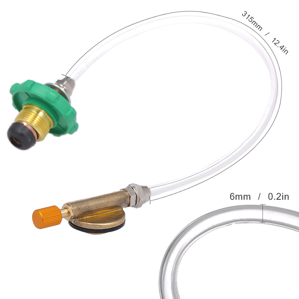 KKmoon Bộ Chuyển Đổi Nạp Đầy Propane Cho Bếp Lò Cắm Trại Bộ Nối Bình Xi Lanh Phẳng Bộ Chuyển Đổi Chai